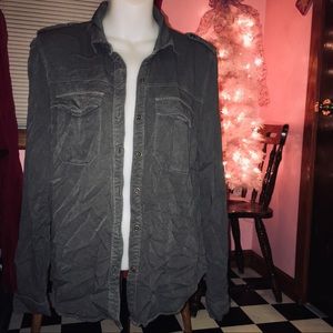 LIKE NEW Y2K Mossimo Supply Co. Gray Military Blouse M